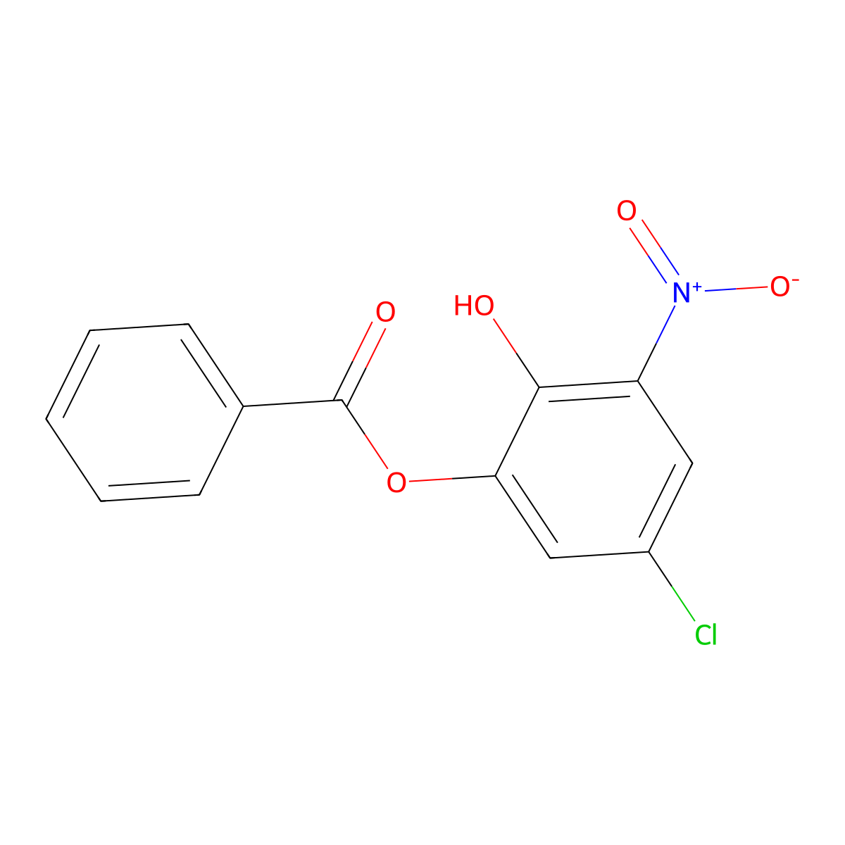 5-Chloro-2-hydroxy-3-nitrophenyl benzoate molecular structure, CAS 194294-25-2