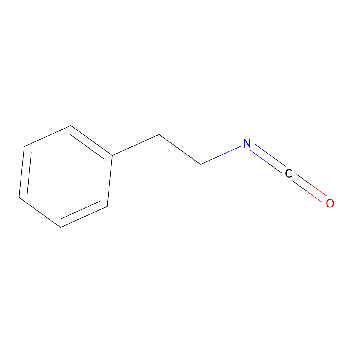 Phenethyl isocyanate molecular structure, CAS 1943-82-4
