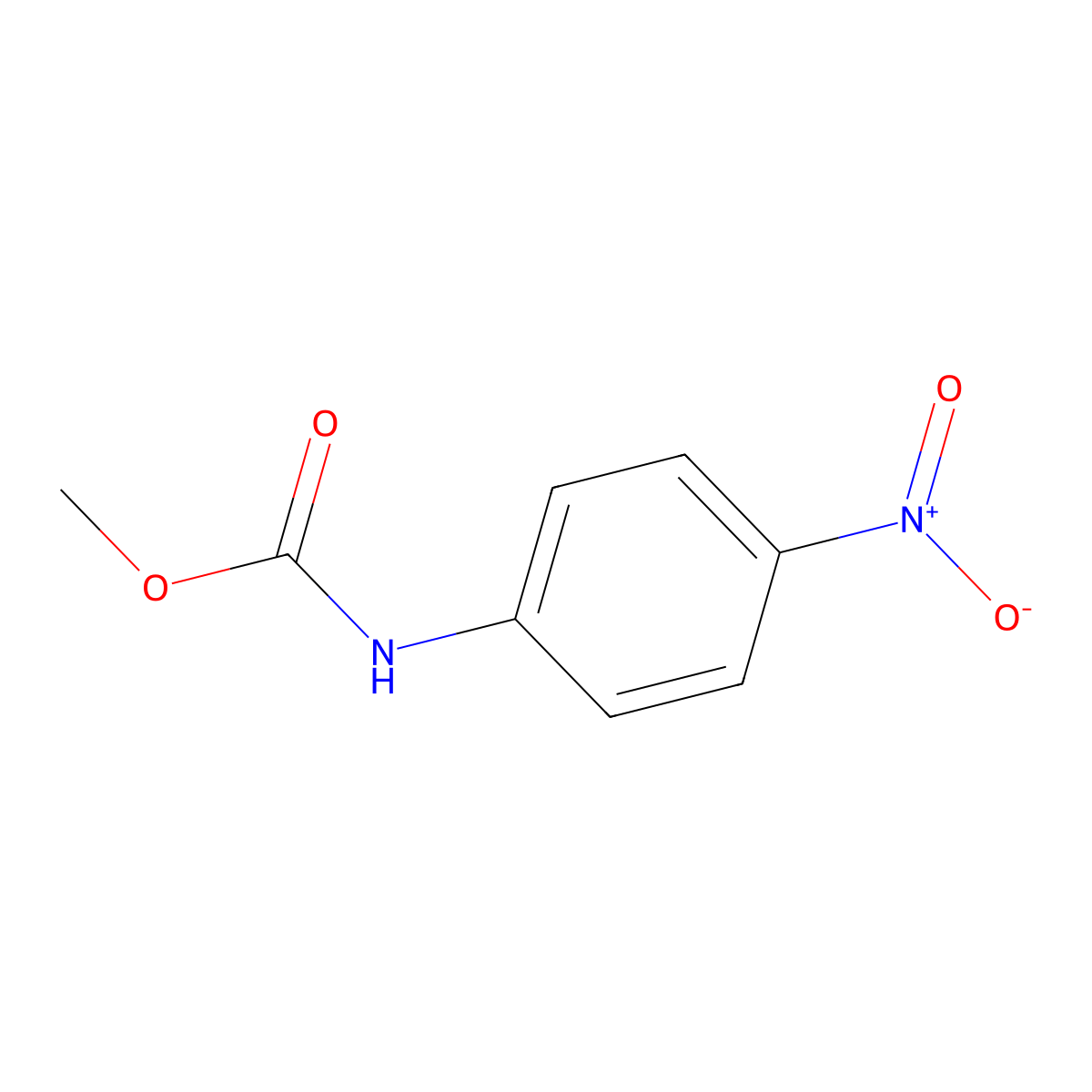 Carbamic acid, N-(4-nitrophenyl)-, methyl ester molecular structure, CAS 1943-87-9