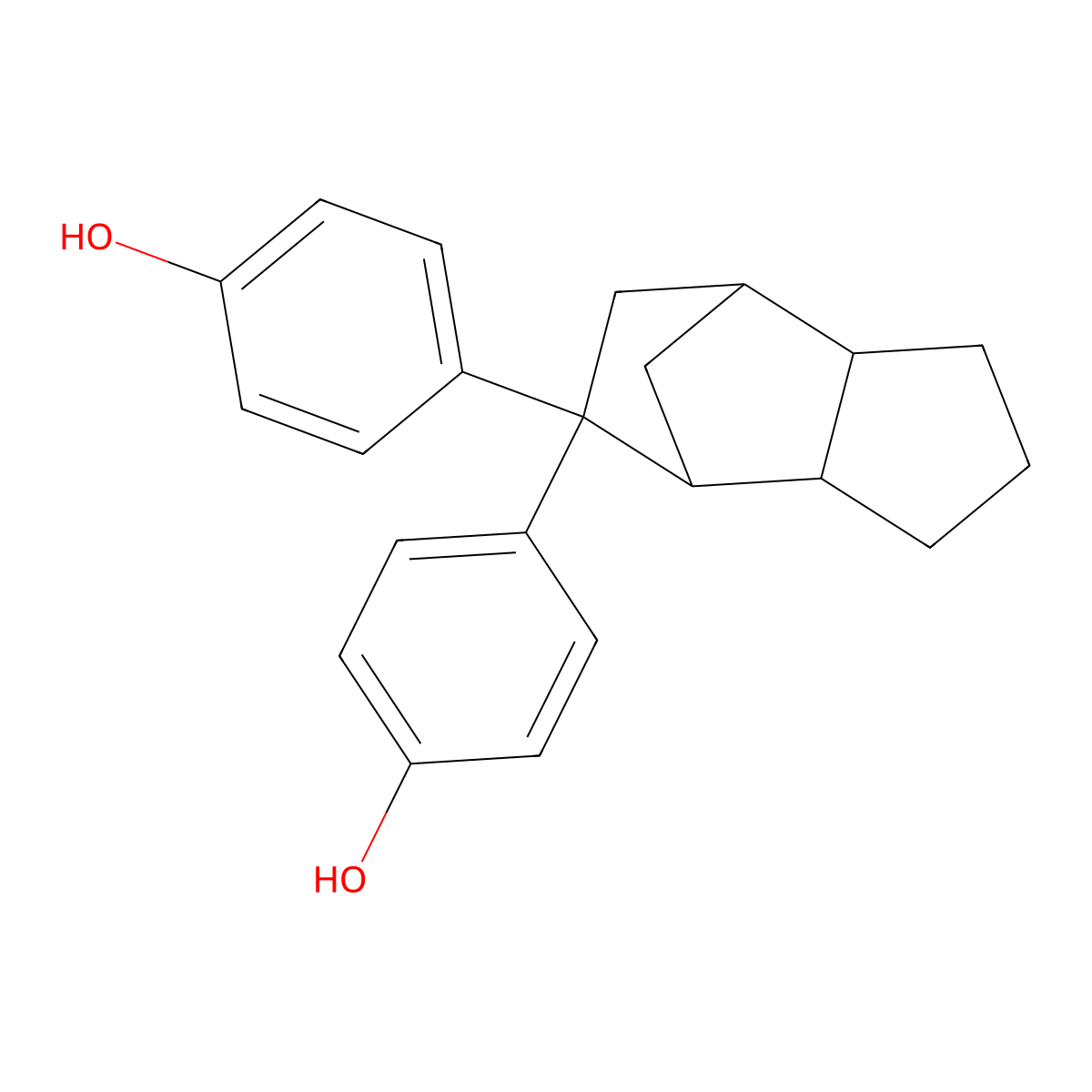 4,4'-(Octahydro-4,7-methano-5H-inden-5-ylidene)bis(phenol) molecular structure, CAS 1943-97-1