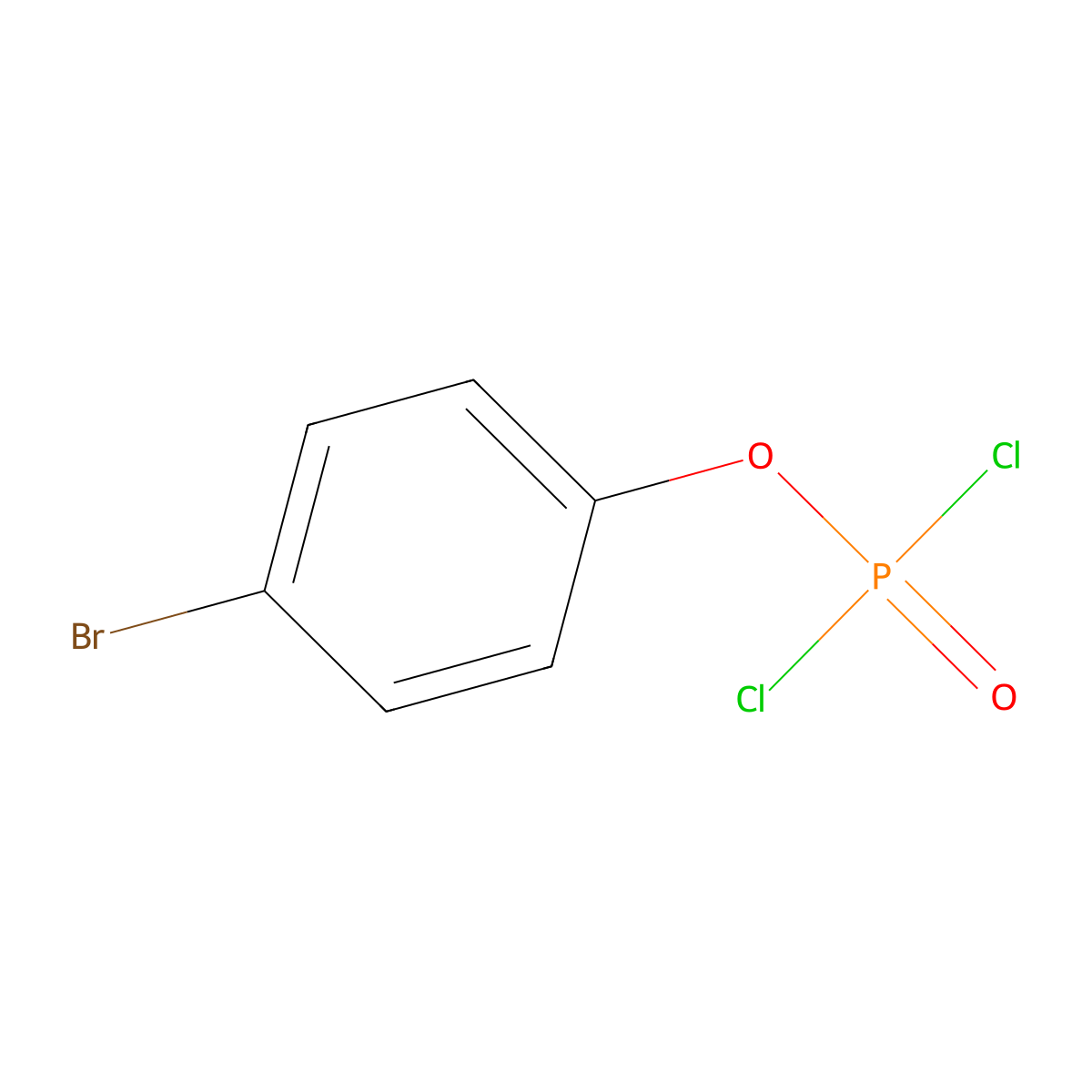 4-Bromophenyl dichlorophosphate molecular structure, CAS 19430-76-3