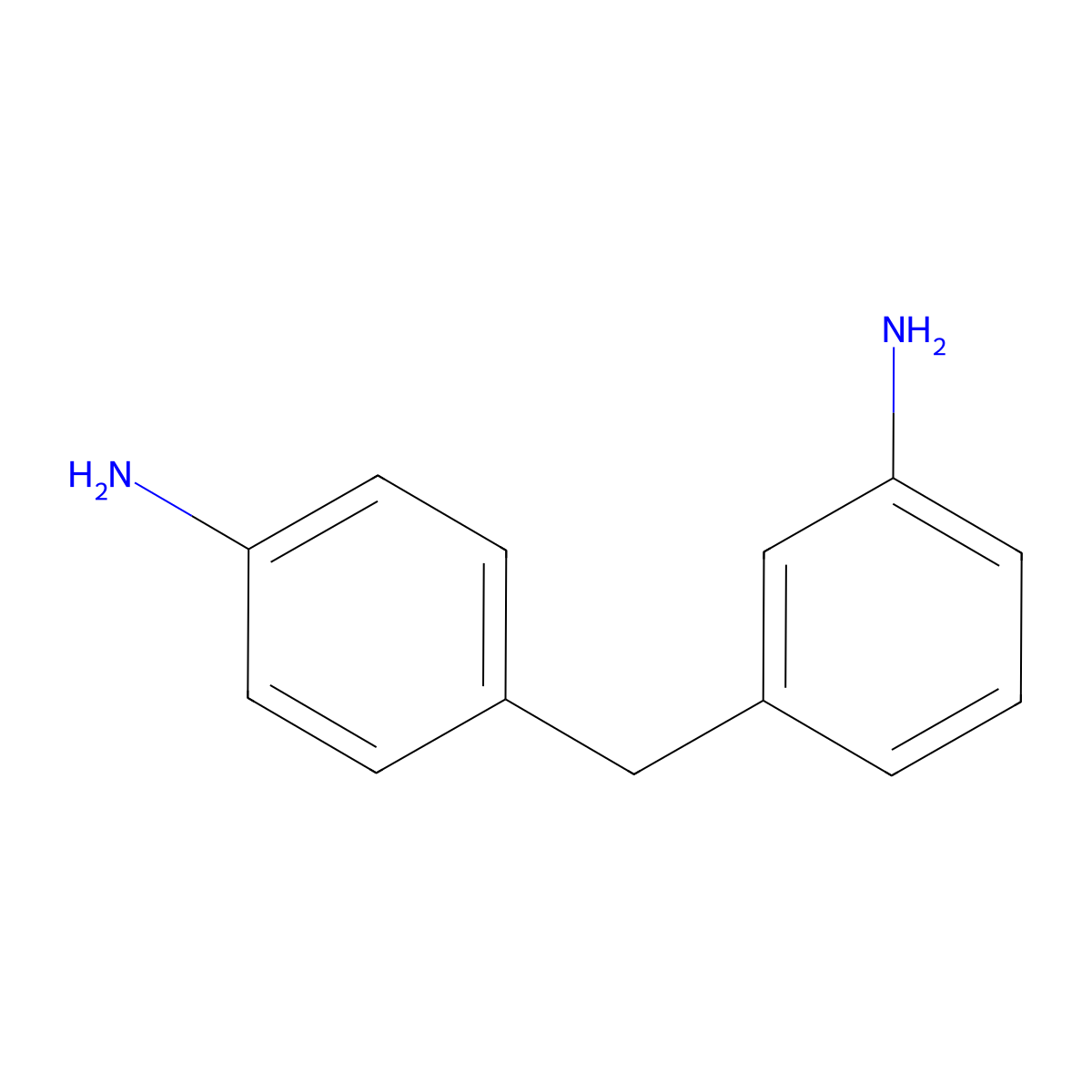 Benzenamine, 3-((4-aminophenyl)methyl)- molecular structure, CAS 19430-83-2