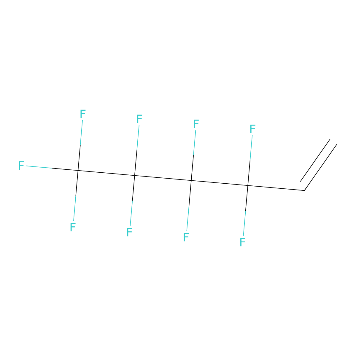 3,3,4,4,5,5,6,6,6-Nonafluoro-1-hexene molecular structure, CAS 19430-93-4