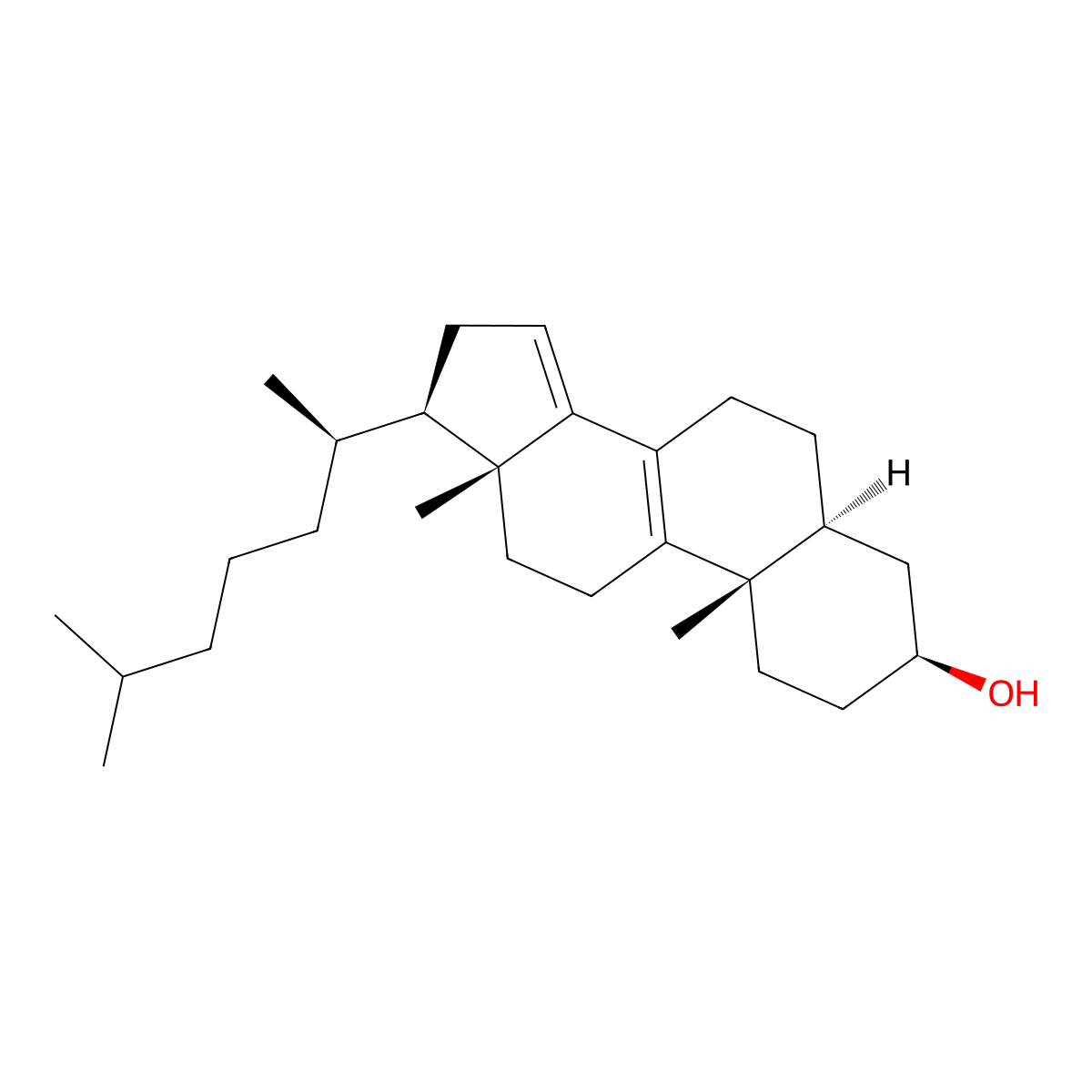 5alpha-Cholesta-8,14-dien-3beta-ol molecular structure, CAS 19431-20-0