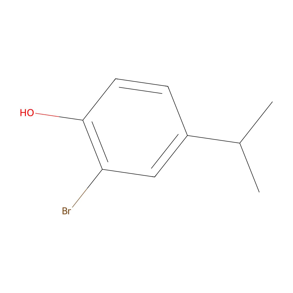 2-Bromo-4-(propan-2-yl)phenol molecular structure, CAS 19432-27-0