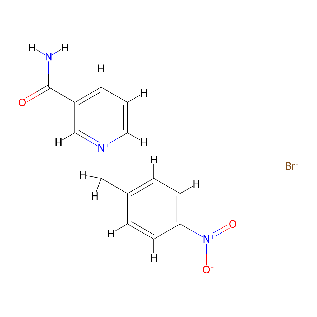 3-(Aminocarbonyl)-1-(4-nitrobenzyl)pyridinium bromide molecular structure, CAS 19432-56-5