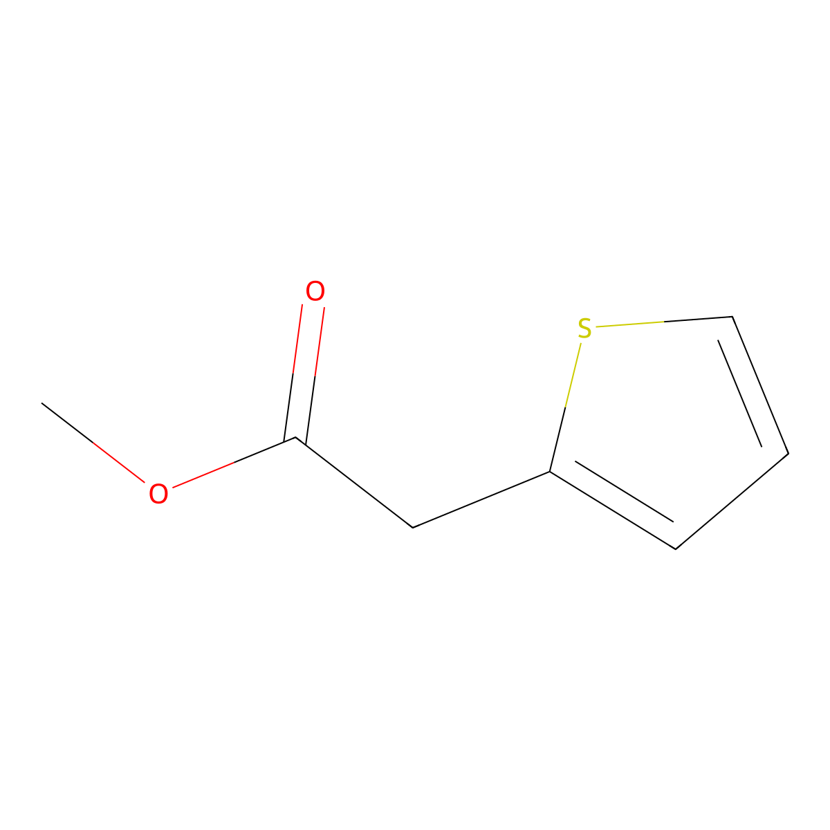 Methyl thiophen-2-acetate molecular structure, CAS 19432-68-9