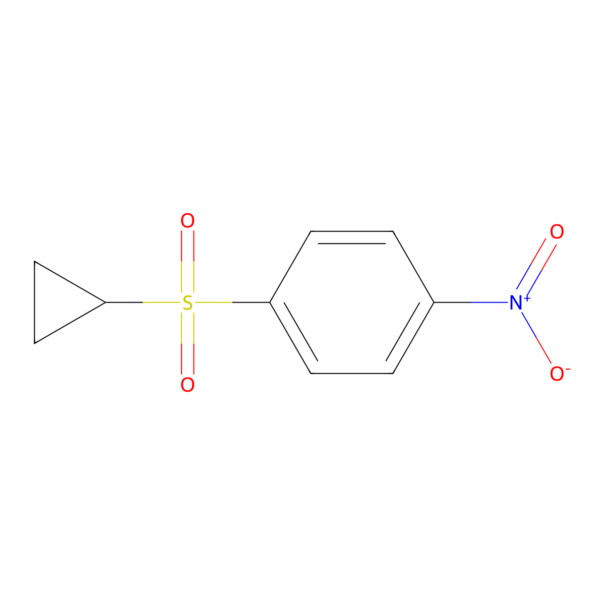1-Cyclopropylsulfonyl-4-nitro-benzene molecular structure, CAS 19433-07-9