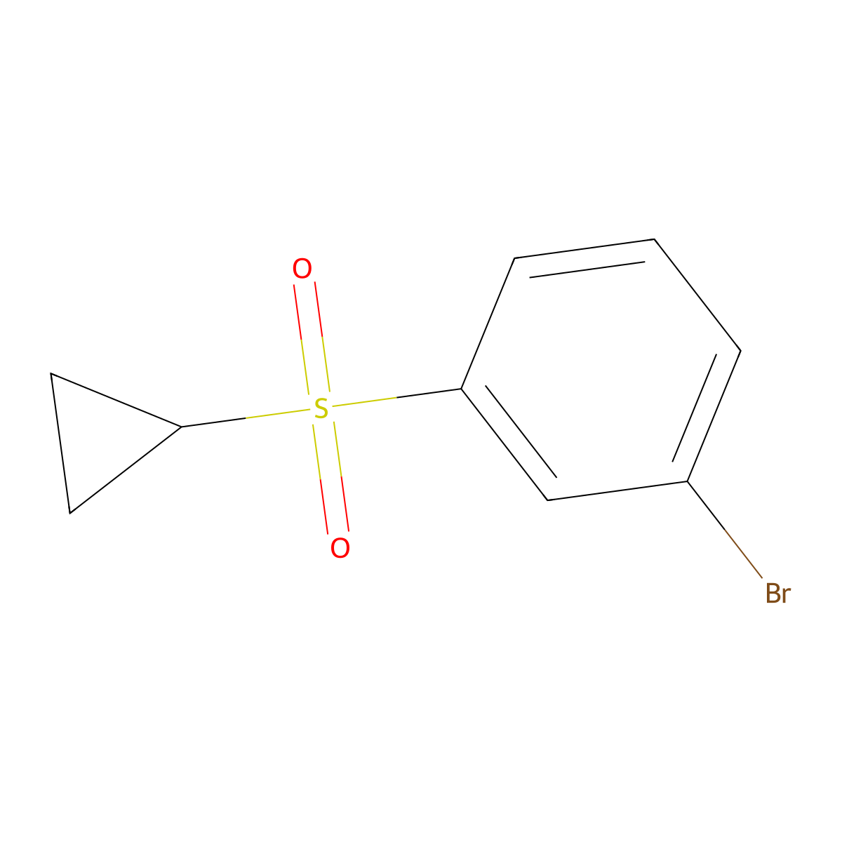 1-Bromo-3-(cyclopropylsulfonyl)benzene molecular structure, CAS 19433-09-1