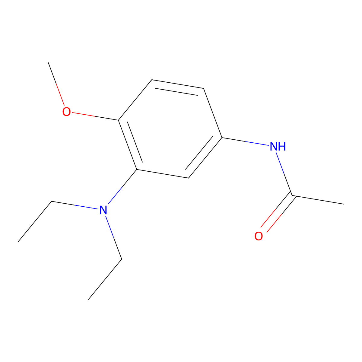 Acetamide, N-(3-(diethylamino)-4-methoxyphenyl)- molecular structure, CAS 19433-93-3
