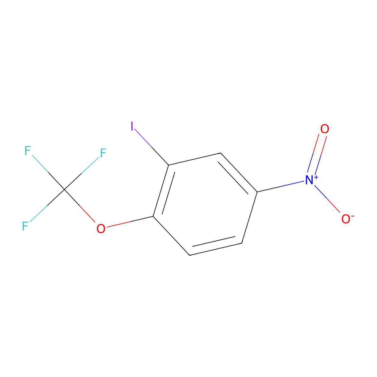 2-Iodo-4-nitro-1-(trifluoromethoxy)benzene molecular structure, CAS 194344-29-1