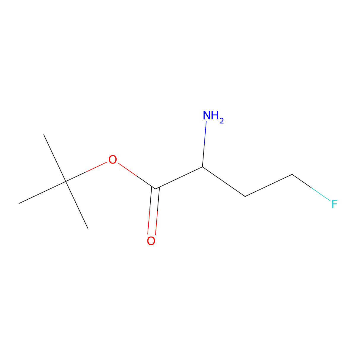 Tert-butyl 2-amino-4-fluorobutanoate molecular structure, CAS 194349-08-1