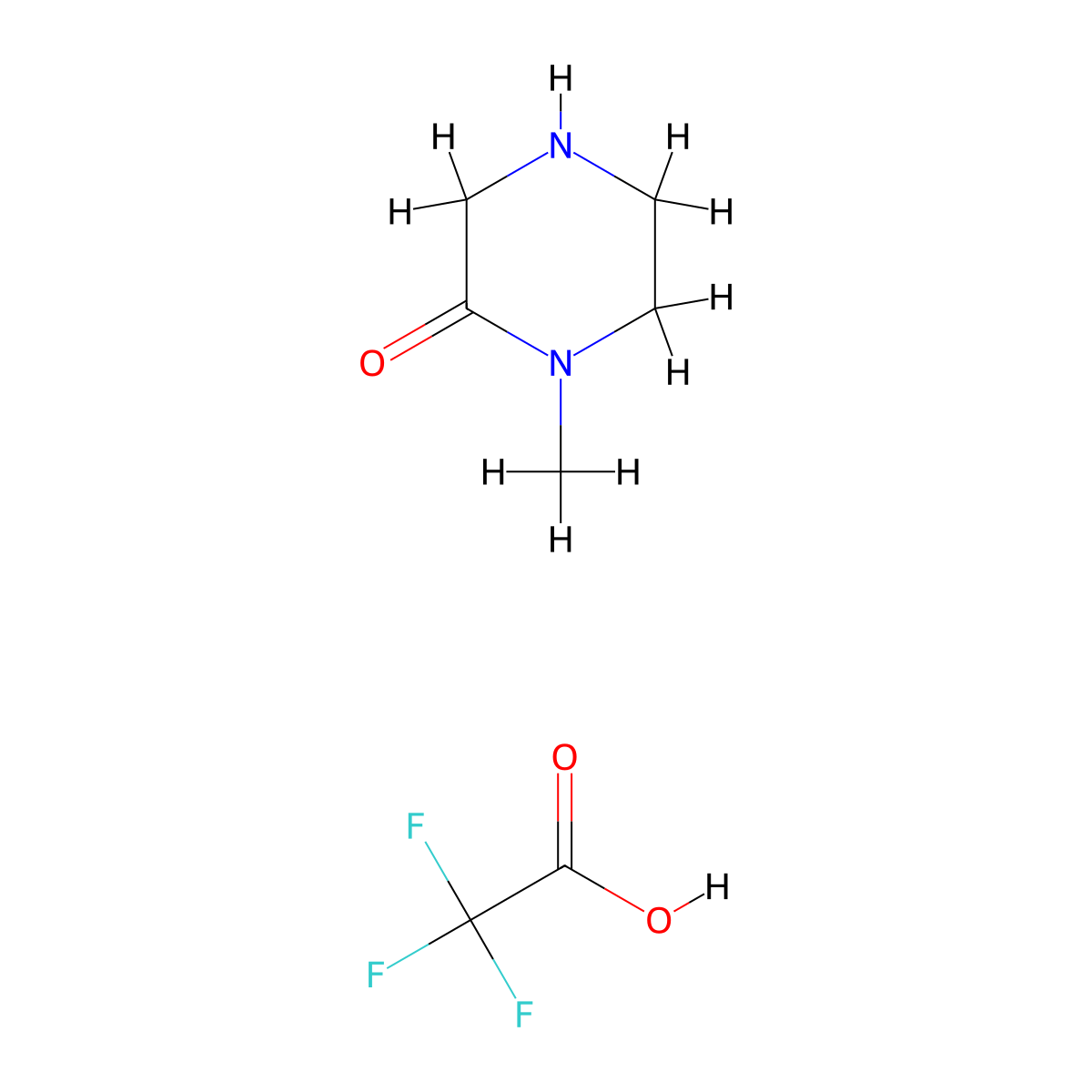 1-Methylpiperazin-2-one trifluoroacetate molecular structure, CAS 194350-88-4