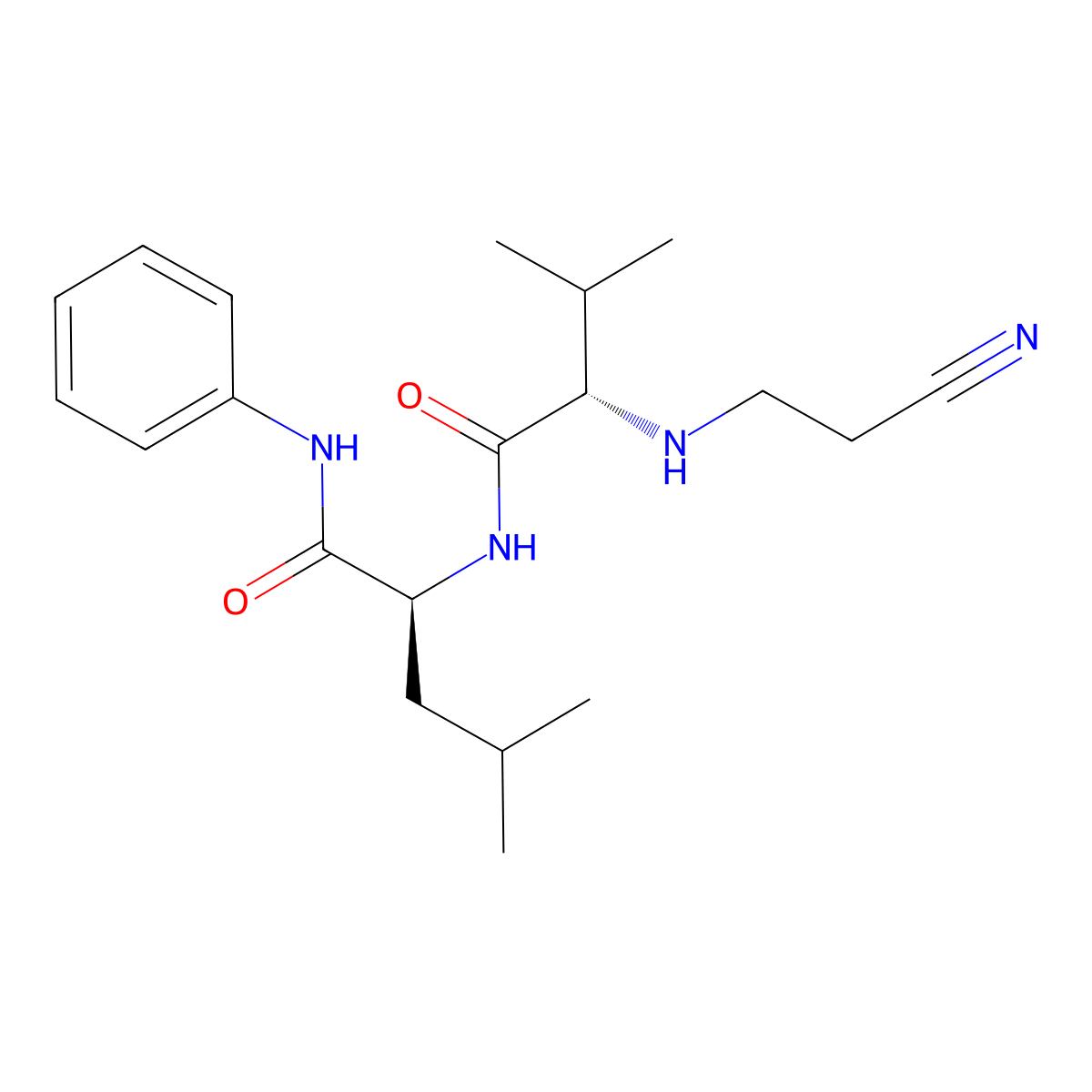 N-2-Cyanoethyl-val-leu-anilide molecular structure, CAS 194351-52-5