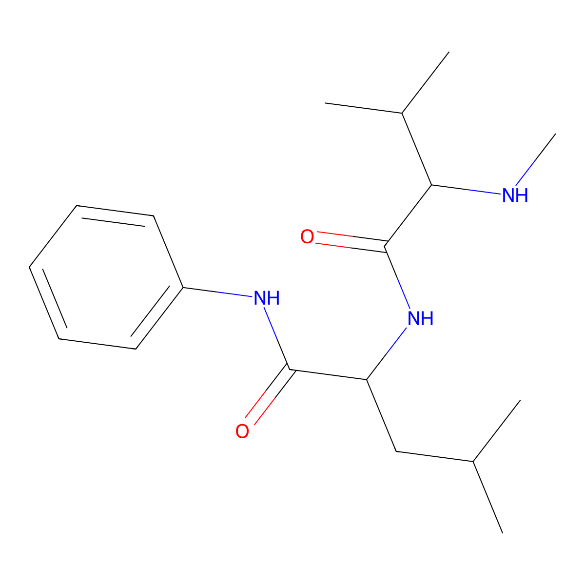 L-Leucinamide, N-methyl-L-valyl-N-phenyl- molecular structure, CAS 194351-54-7
