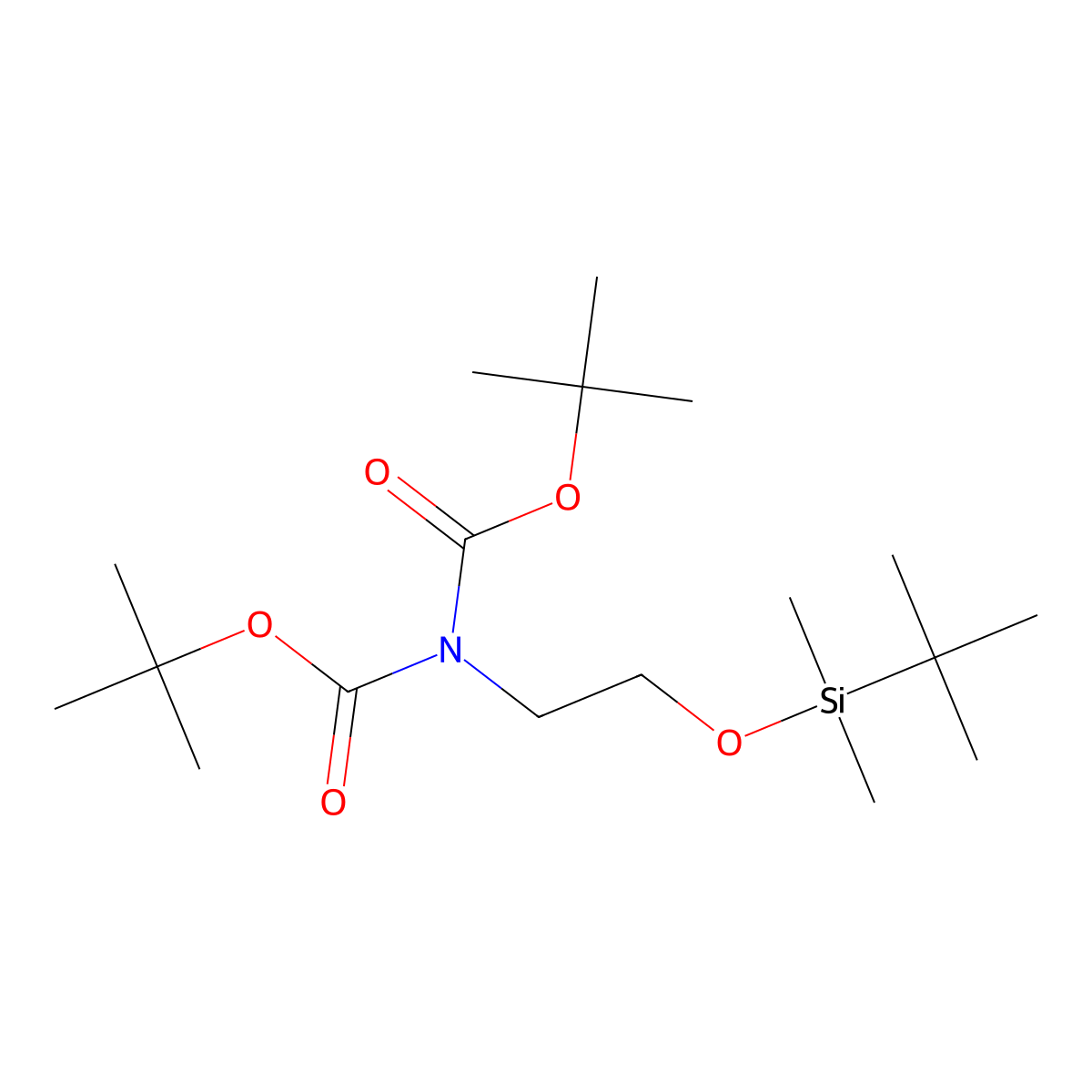 1,3-Bis(1,1-dimethylethyl) 2-[2-[[(1,1-dimethylethyl)dimethylsilyl]oxy]ethyl]imidodicarbonate molecular structure, CAS 1943659-00-4