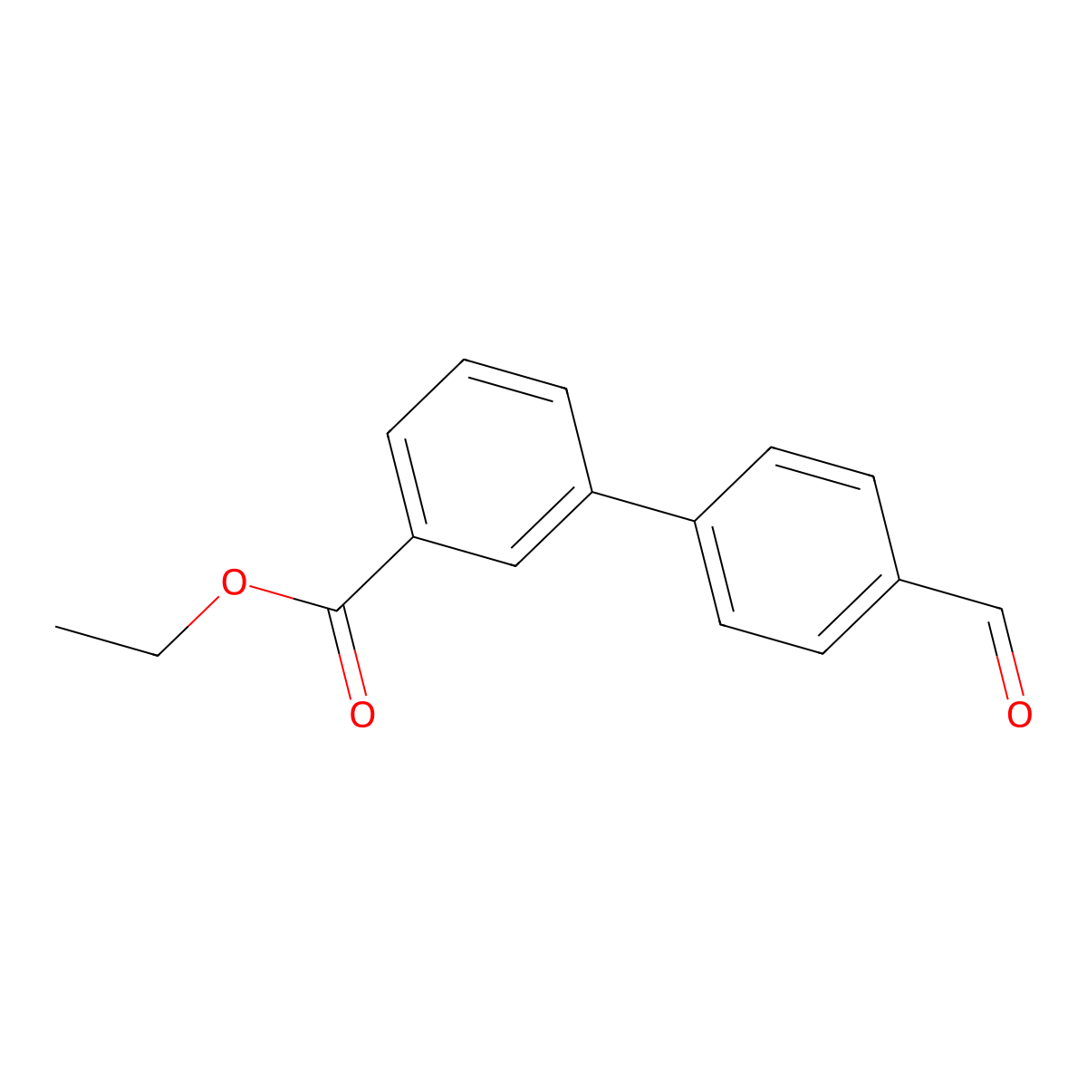 Ethyl 4'-formyl-[1,1'-biphenyl]-3-carboxylate molecular structure, CAS 194367-78-7