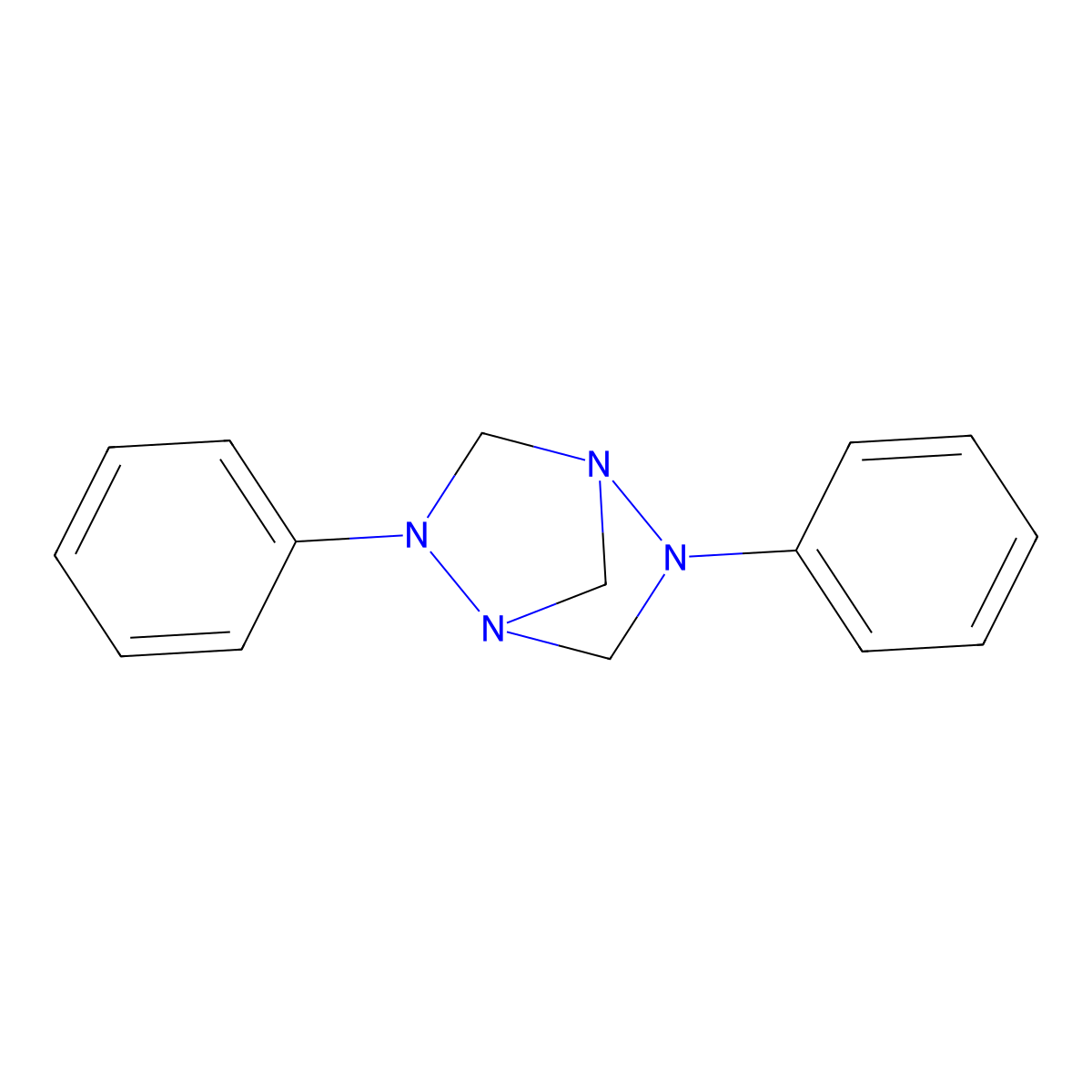2,5-Diphenyl-1,2,4,5-tetraazabicyclo[2.2.1]heptane molecular structure, CAS 19437-32-2