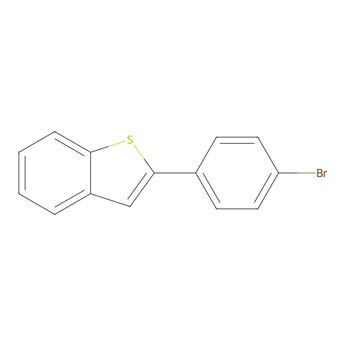 2-(4-Bromophenyl)benzo[b]thiophene molecular structure, CAS 19437-86-6