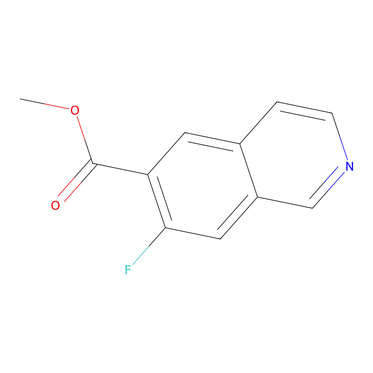 Methyl 7-fluoroisoquinoline-6-carboxylate molecular structure, CAS 1943761-57-6