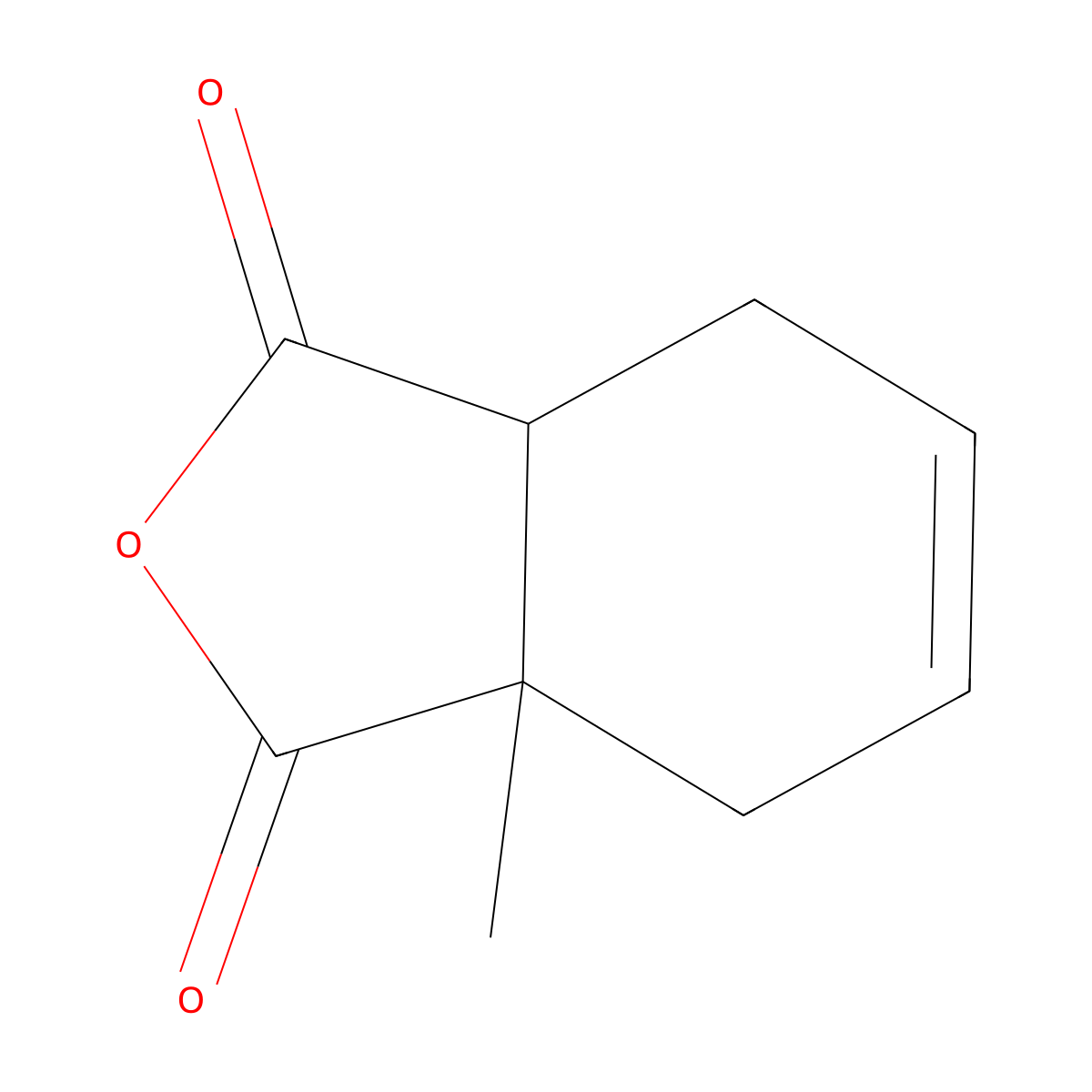 Methyltetrahydrophthalic anhydride molecular structure, CAS 19438-64-3