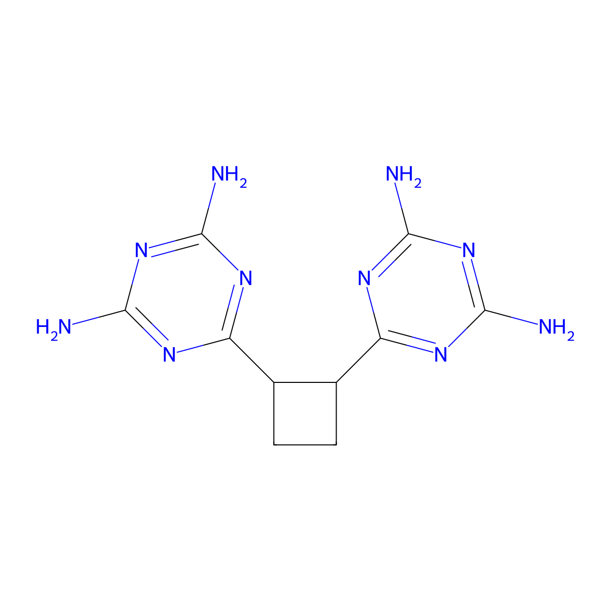 6-[2-(4,6-Diamino-1,3,5-triazin-2-yl)cyclobutyl]-1,3,5-triazine-2,4-diamine molecular structure, CAS 19438-85-8