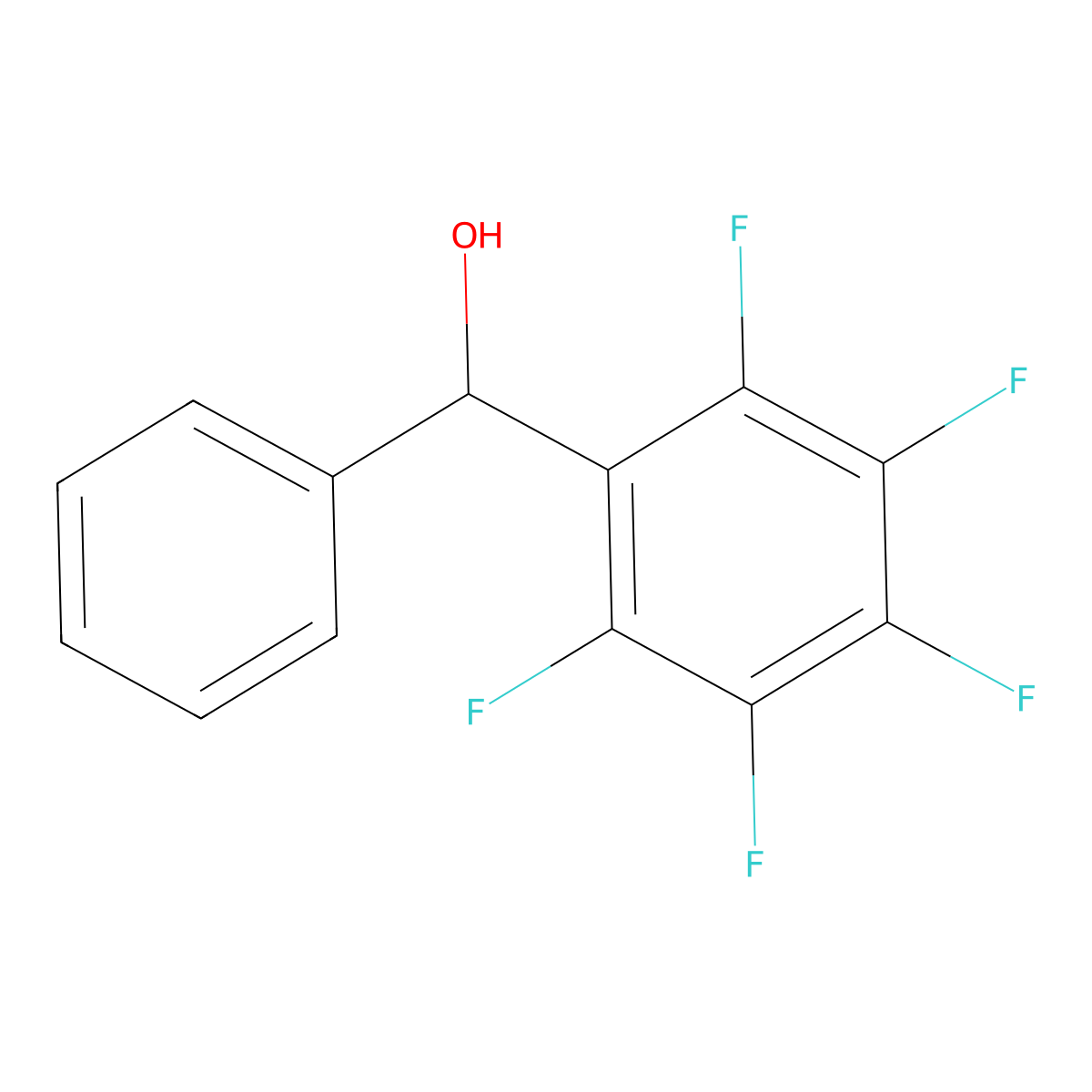 2,3,4,5,6-Pentafluorobenzhydryl alcohol molecular structure, CAS 1944-05-4
