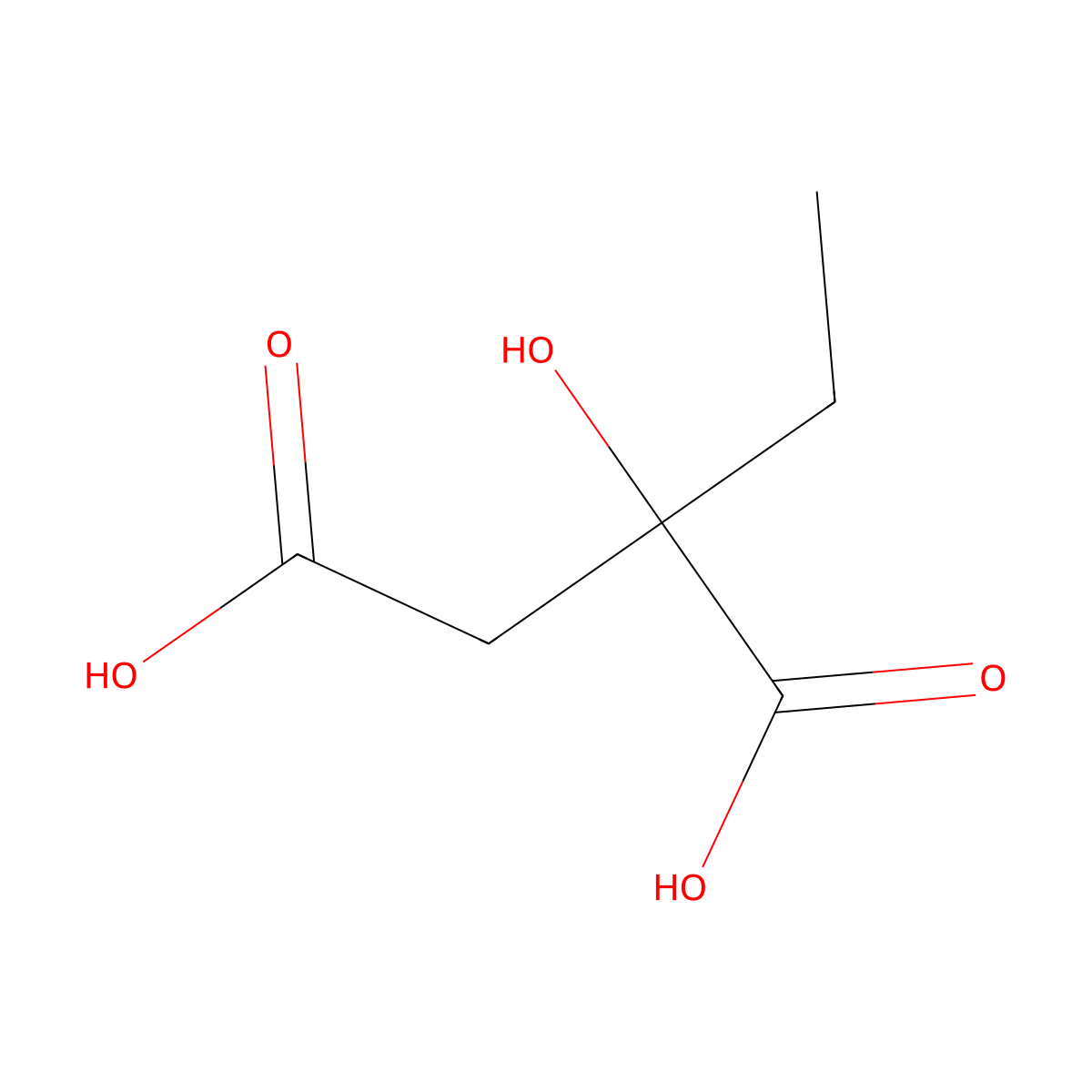 2-Hydroxy-2-ethylsuccinic acid molecular structure, CAS 1944-62-3