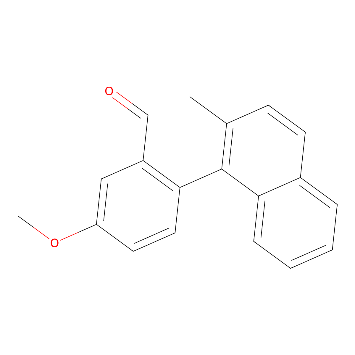 5-Methoxy-2-(2-methyl-1-naphthalenyl)benzaldehyde molecular structure, CAS 1944006-32-9