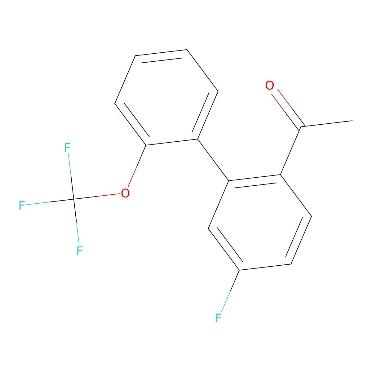 1-(5-Fluoro-2'-(trifluoromethoxy)-[1,1'-biphenyl]-2-yl)ethanone molecular structure, CAS 1944018-75-0