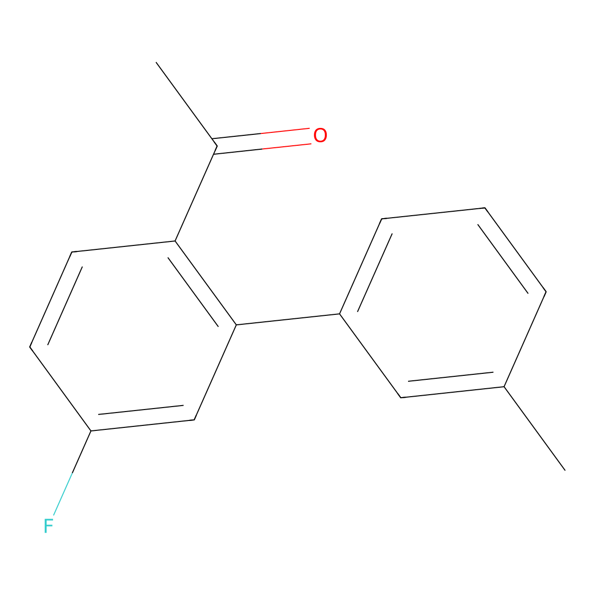 1-(5-Fluoro-3'-methyl-[1,1'-biphenyl]-2-yl)ethanone molecular structure, CAS 1944023-16-8
