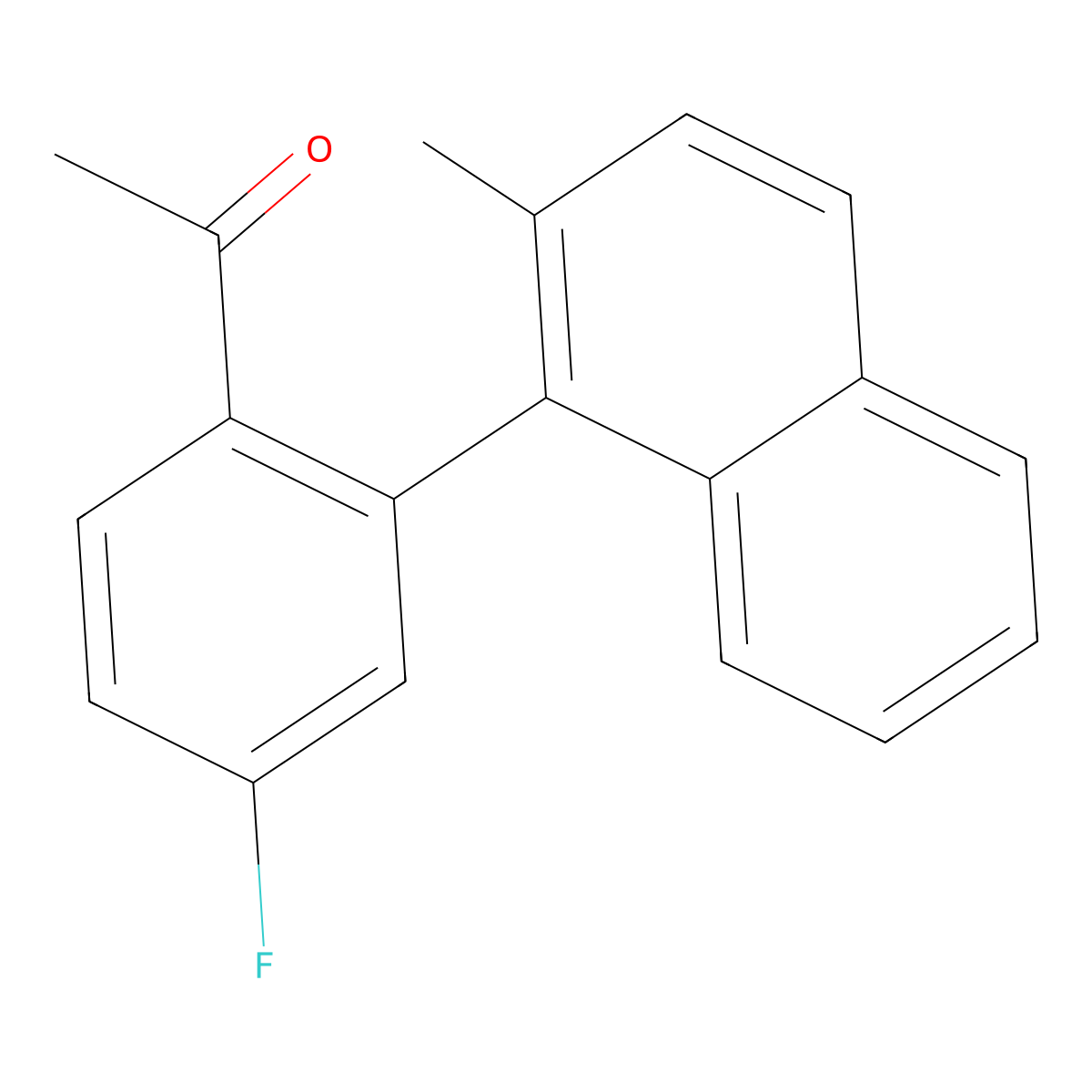 1-[4-Fluoro-2-(2-methyl-1-naphthalenyl)phenyl]ethanone molecular structure, CAS 1944025-56-2
