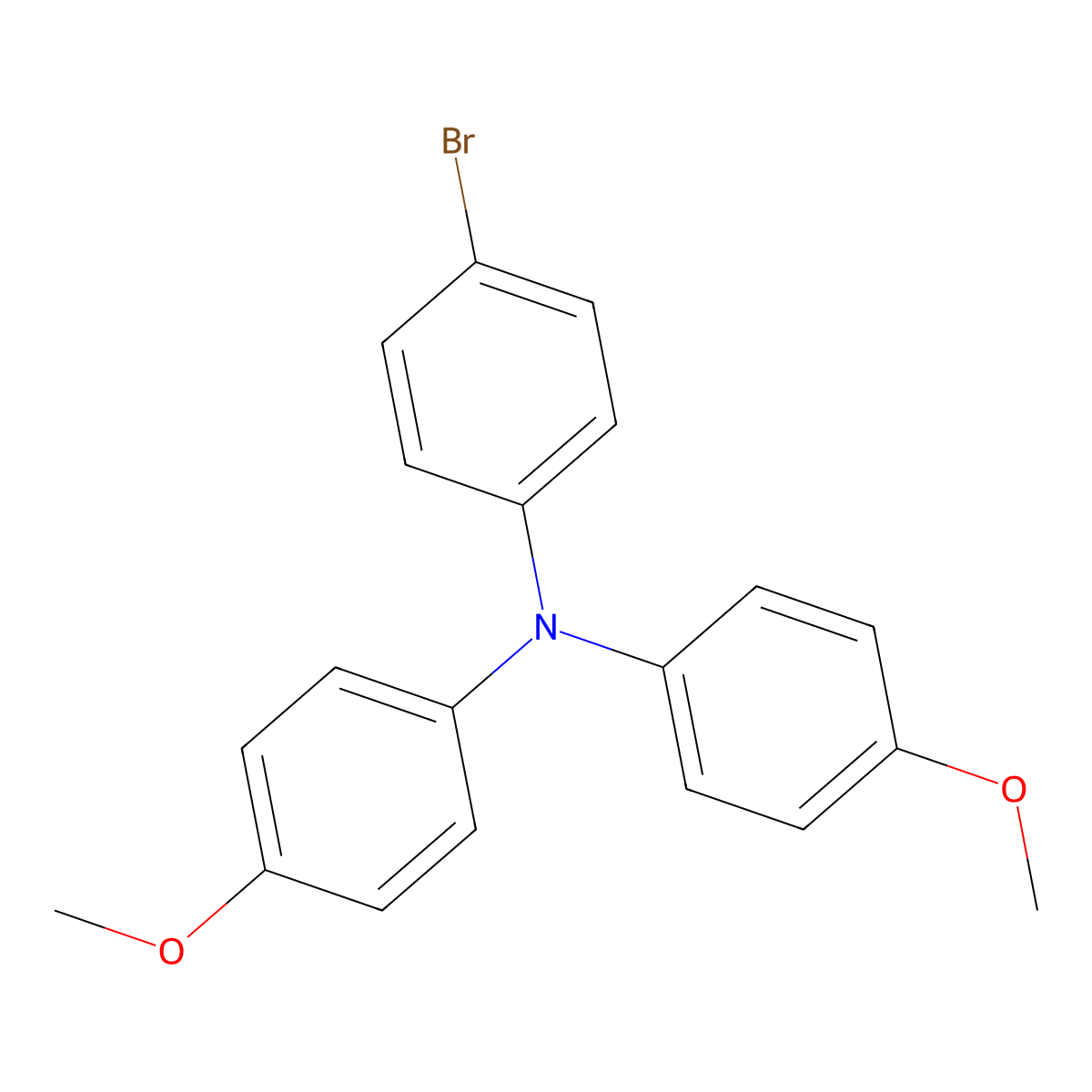 4-Bromo-4',4''-dimethoxytriphenylamine molecular structure, CAS 194416-45-0