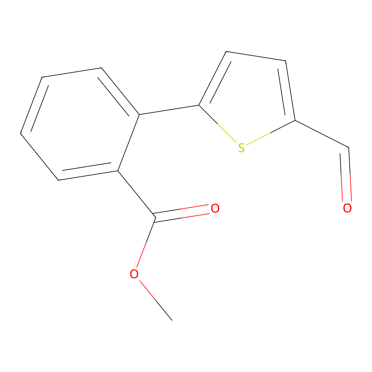 Methyl 2-(5-Formyl-2-thienyl)benzoate molecular structure, CAS 194416-91-6