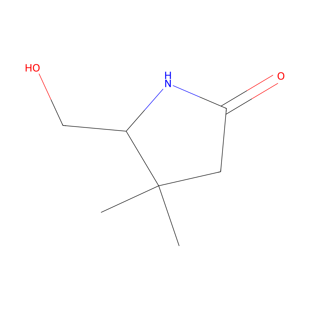 5-(Hydroxymethyl)-4,4-dimethyl-2-pyrrolidinone molecular structure, CAS 194421-58-4