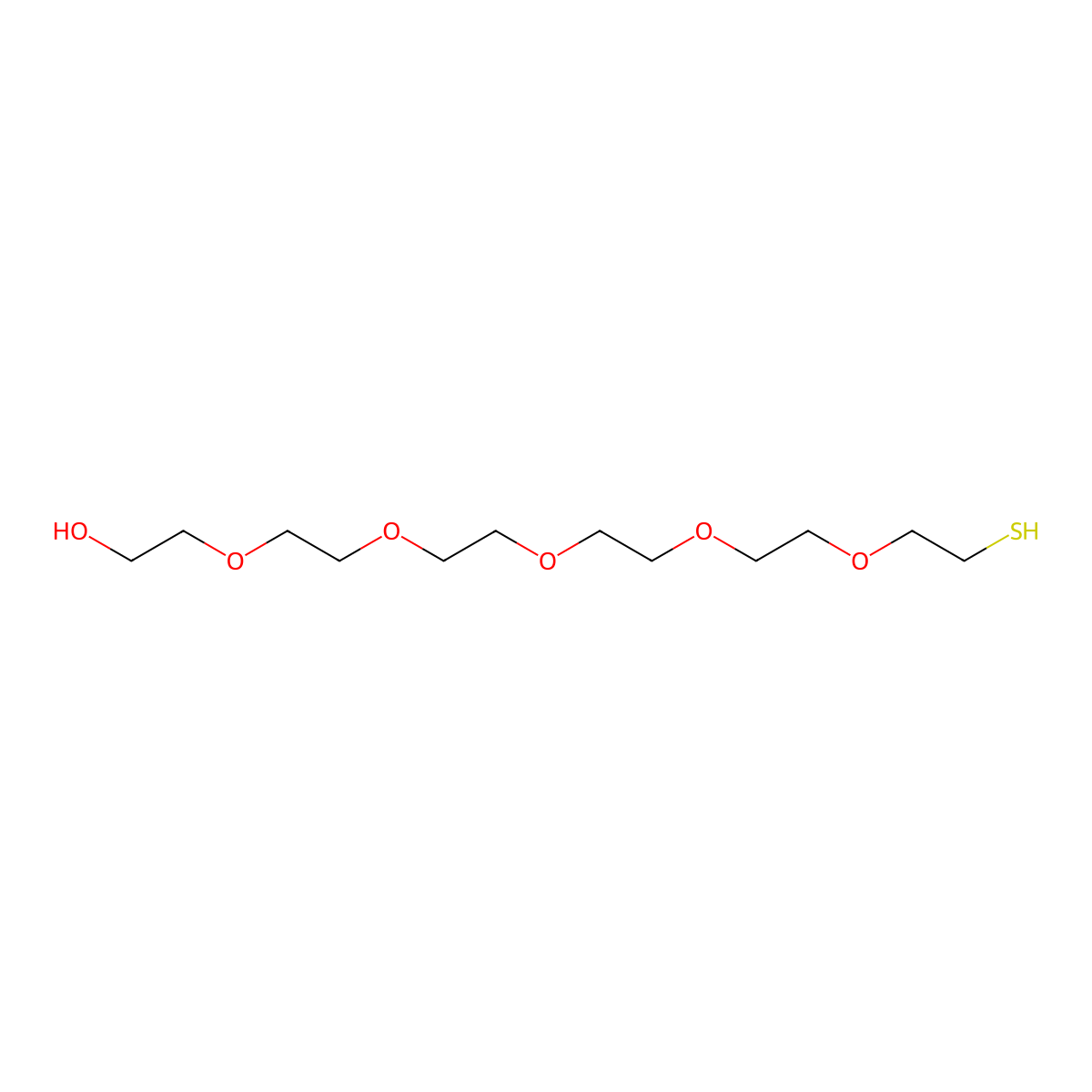 17-Sulfanyl-3,6,9,12,15-pentaoxaheptadecan-1-ol molecular structure, CAS 194425-46-2