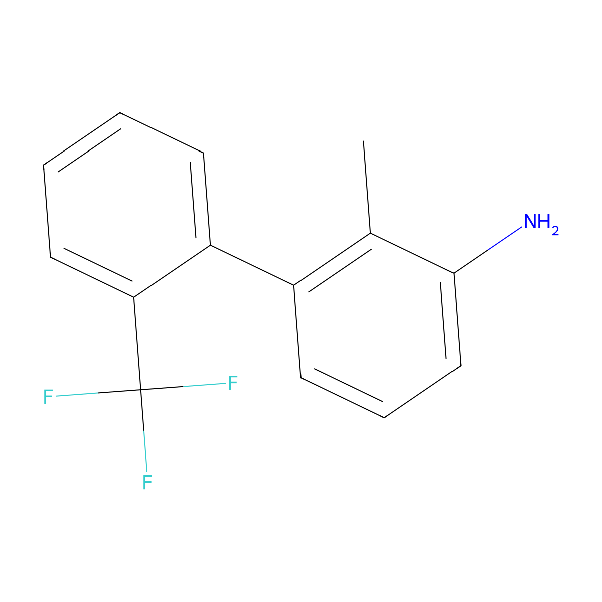 2-Methyl-2'-(trifluoromethyl)-[1,1'-biphenyl]-3-amine molecular structure, CAS 1944395-98-5