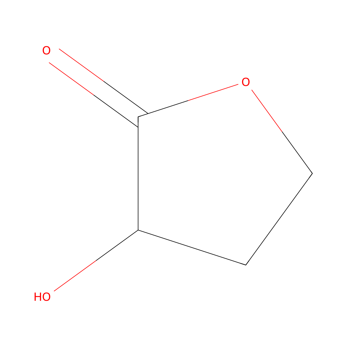 alpha-Hydroxy-gamma-butyrolactone molecular structure, CAS 19444-84-9