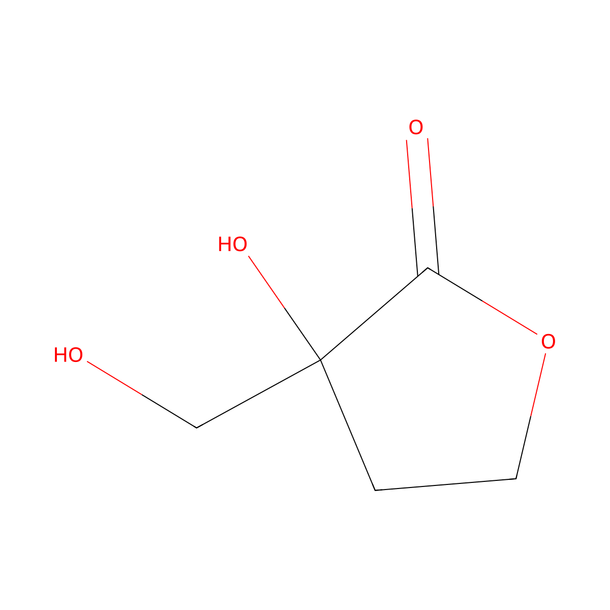 3-Hydroxy-3-(hydroxymethyl)tetrahydrofuran-2-one molecular structure, CAS 19444-86-1