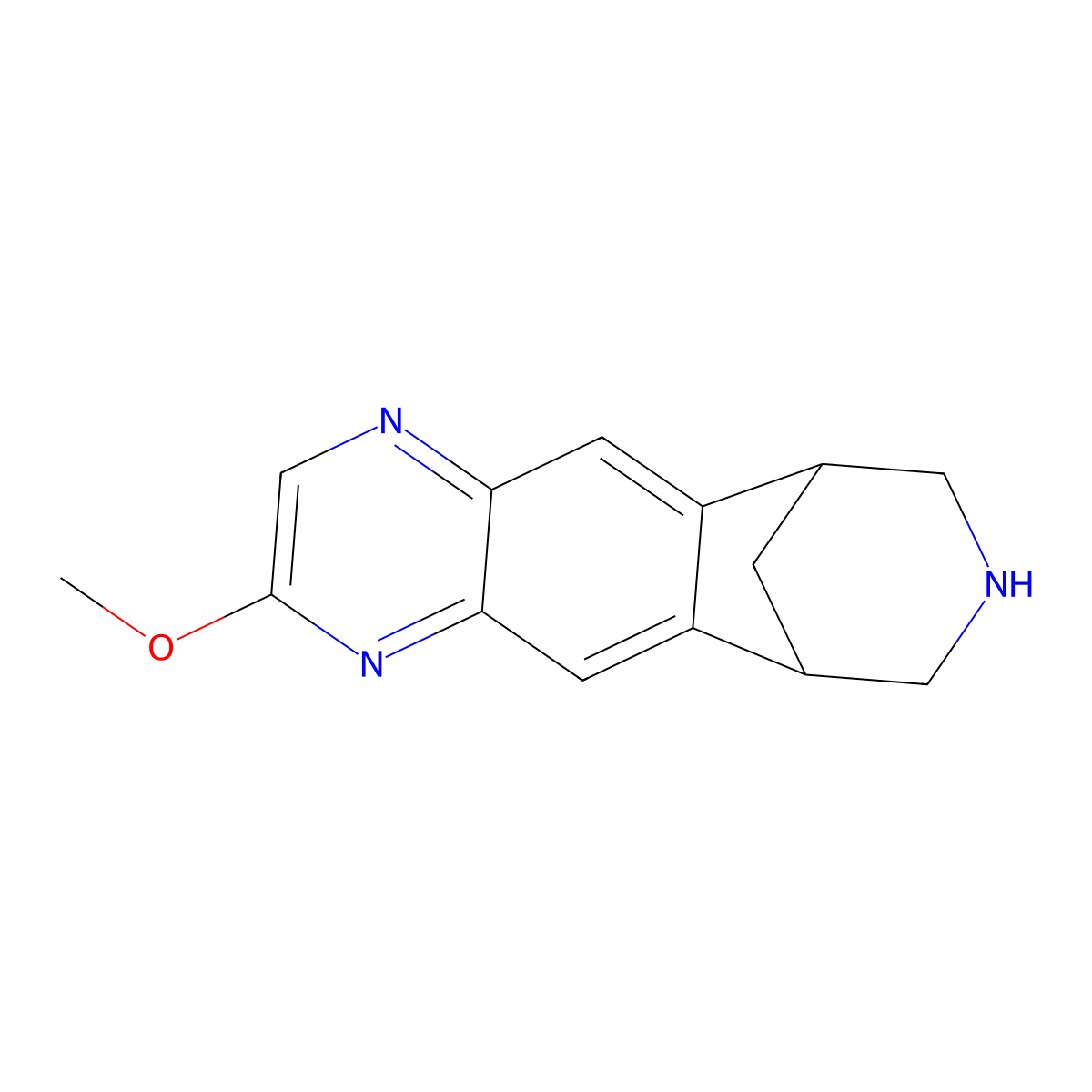 (6S,10R)-2-methoxy-7,8,9,10-tetrahydro-6H-6,10-methanoazepino[4,5-g]quinoxaline molecular structure, CAS 1944483-68-4