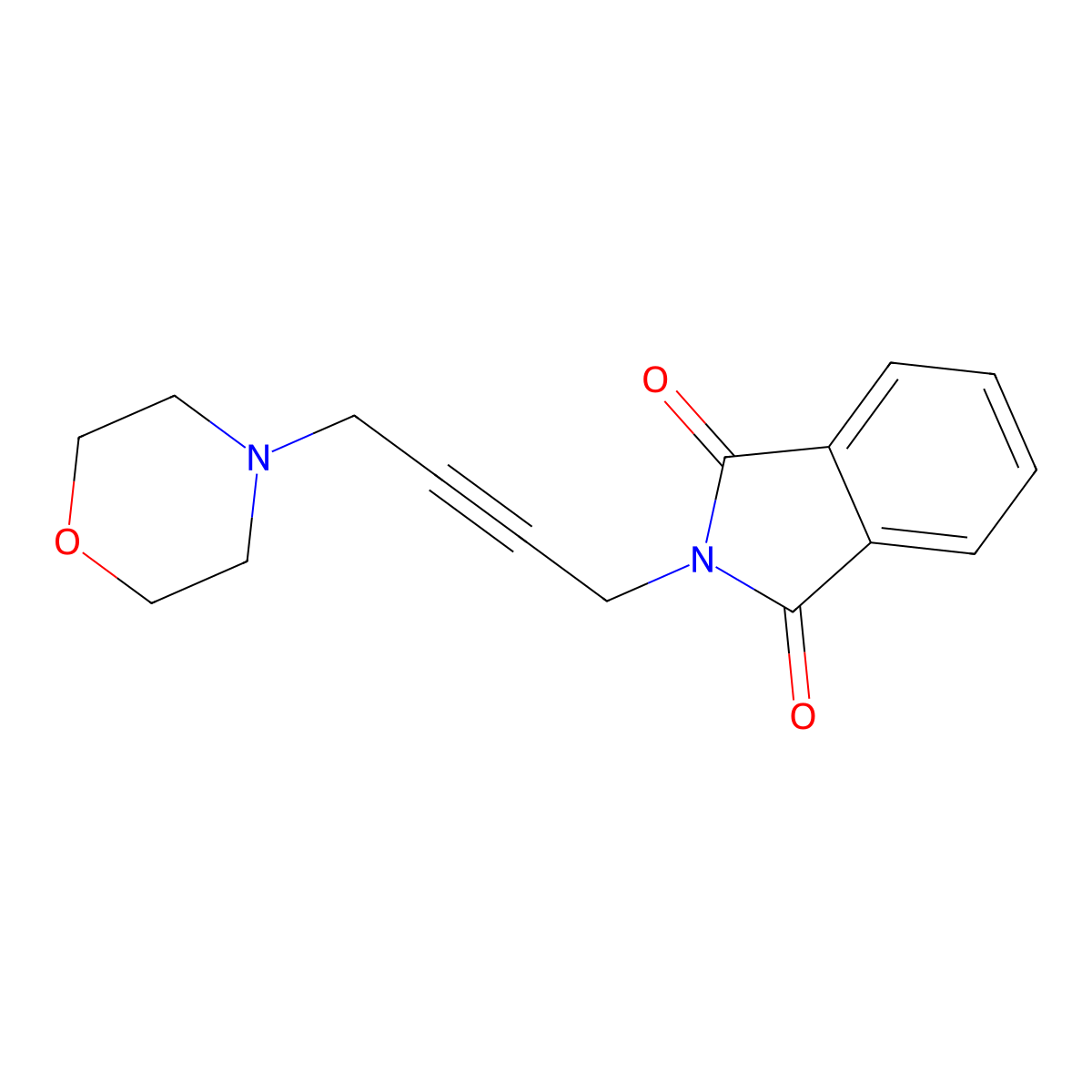 2-(4-Morpholinobut-2-yn-1-yl)isoindoline-1,3-dione molecular structure, CAS 19446-31-2