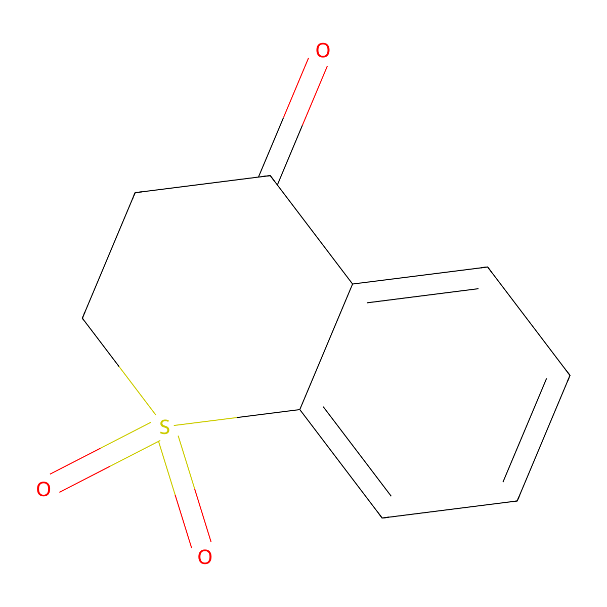 3,4-dihydro-2H-1lambda6-benzothiopyran-1,1,4-trione molecular structure, CAS 19446-96-9