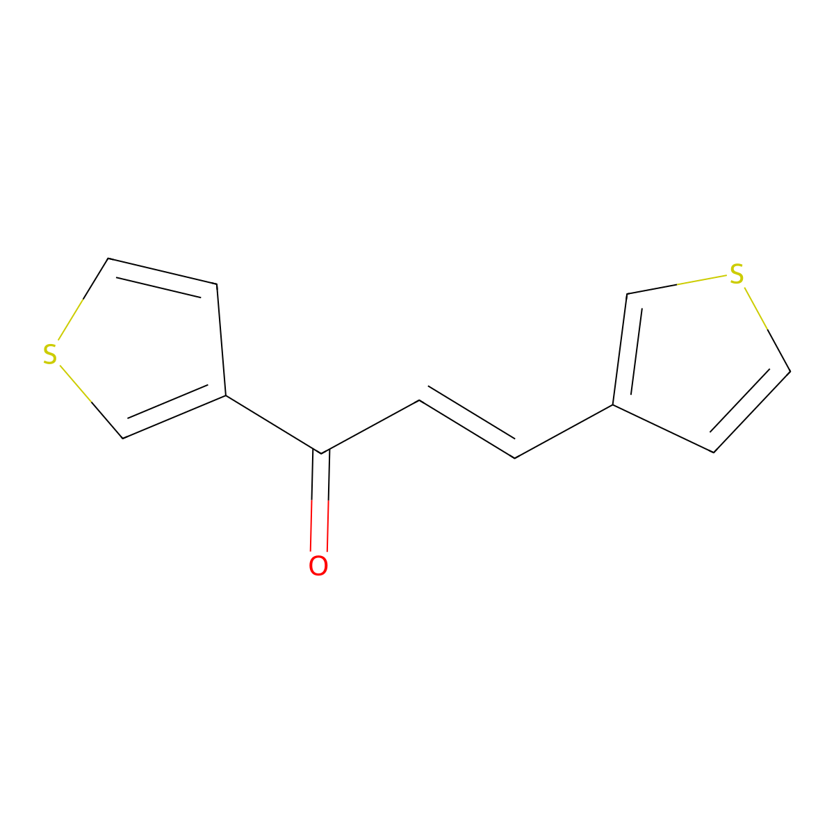 1,3-Di(3-thienyl)prop-2-en-1-one molecular structure, CAS 194469-38-0