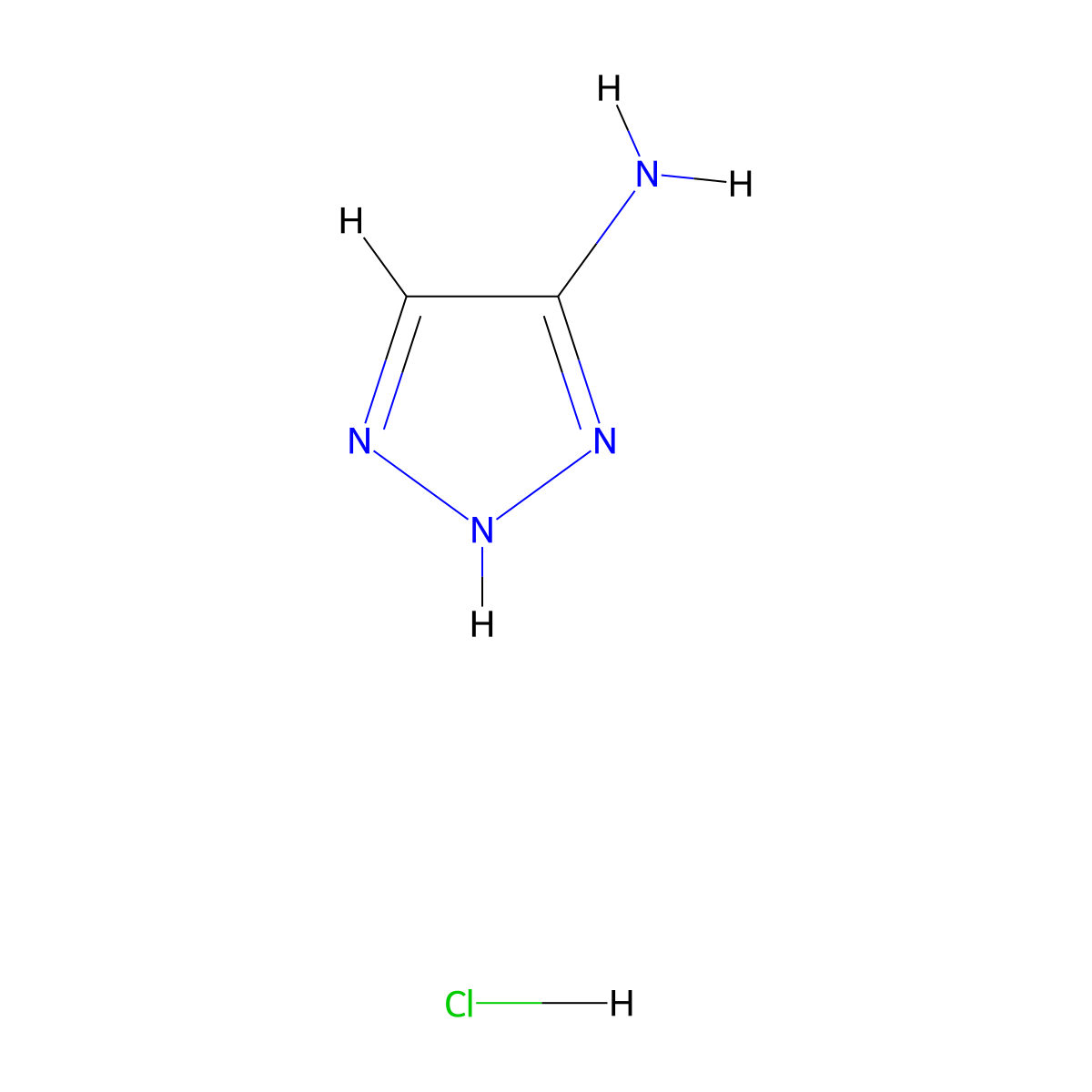 1H-1,2,3-triazol-4-amine hydrochloride molecular structure, CAS 194469-74-4