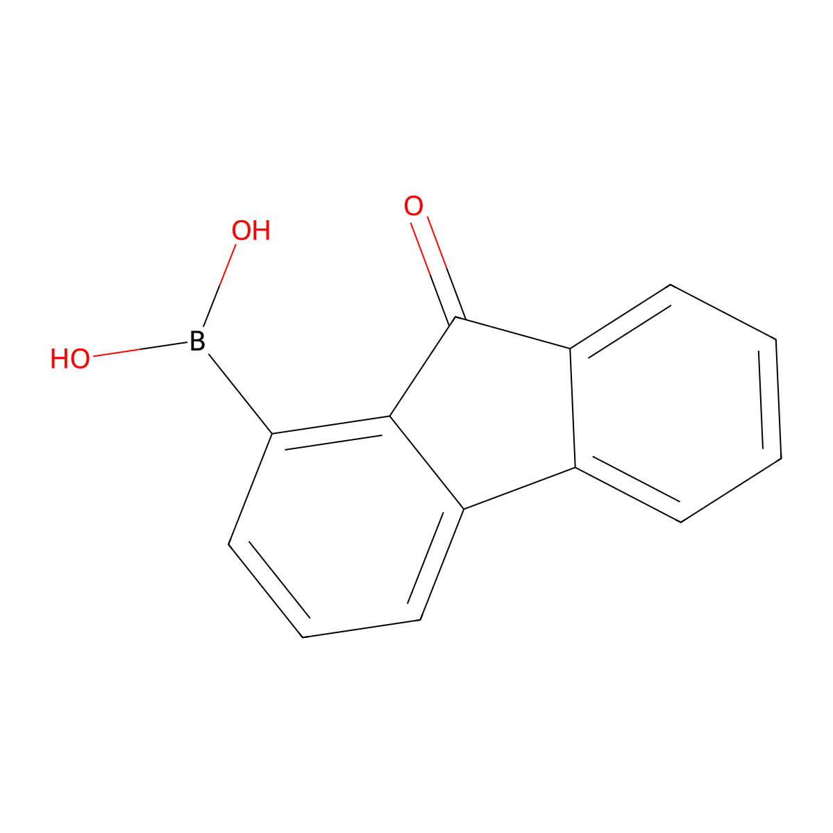(9-Oxo-9H-fluoren-1-YL)boronic acid molecular structure, CAS 194470-10-5