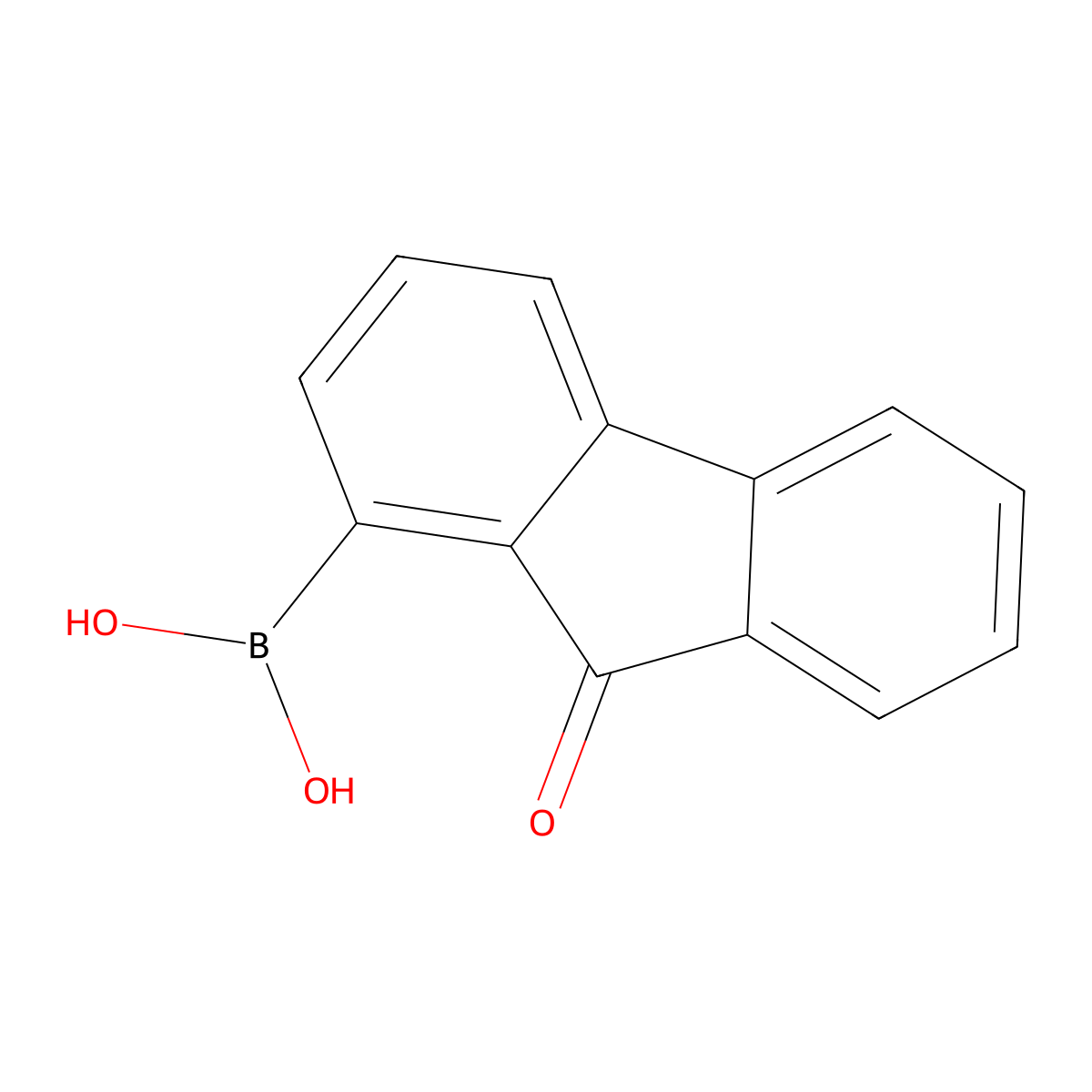 (9-Oxo-9H-fluoren-1-YL)boronic acid molecular structure, CAS 194470-10-5