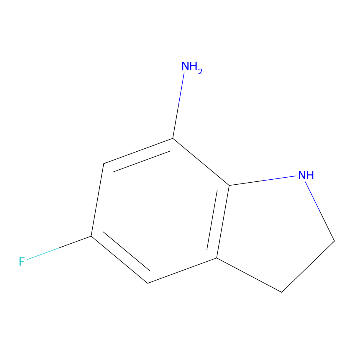 5-Fluoroindolin-7-amine molecular structure, CAS 194476-44-3