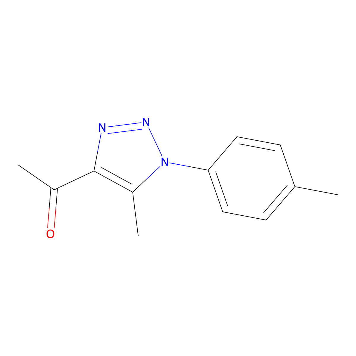 1-[5-methyl-1-(4-methylphenyl)-1H-1,2,3-triazol-4-yl]ethan-1-one molecular structure, CAS 194478-14-3