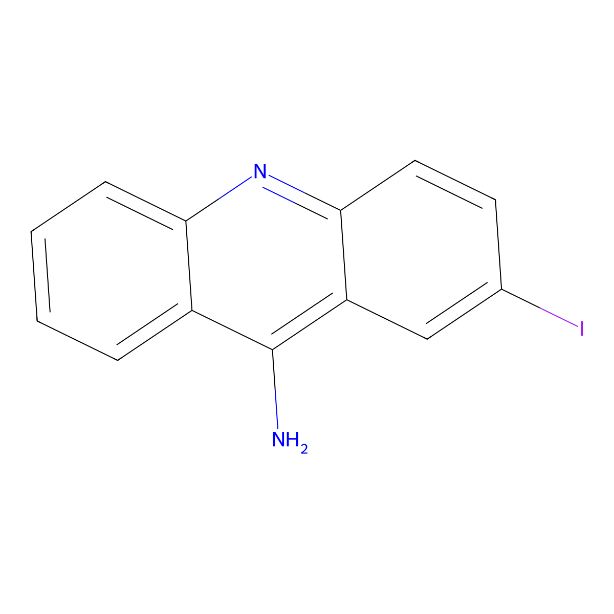 9-Amino-2-iodoacridine molecular structure, CAS 194479-79-3