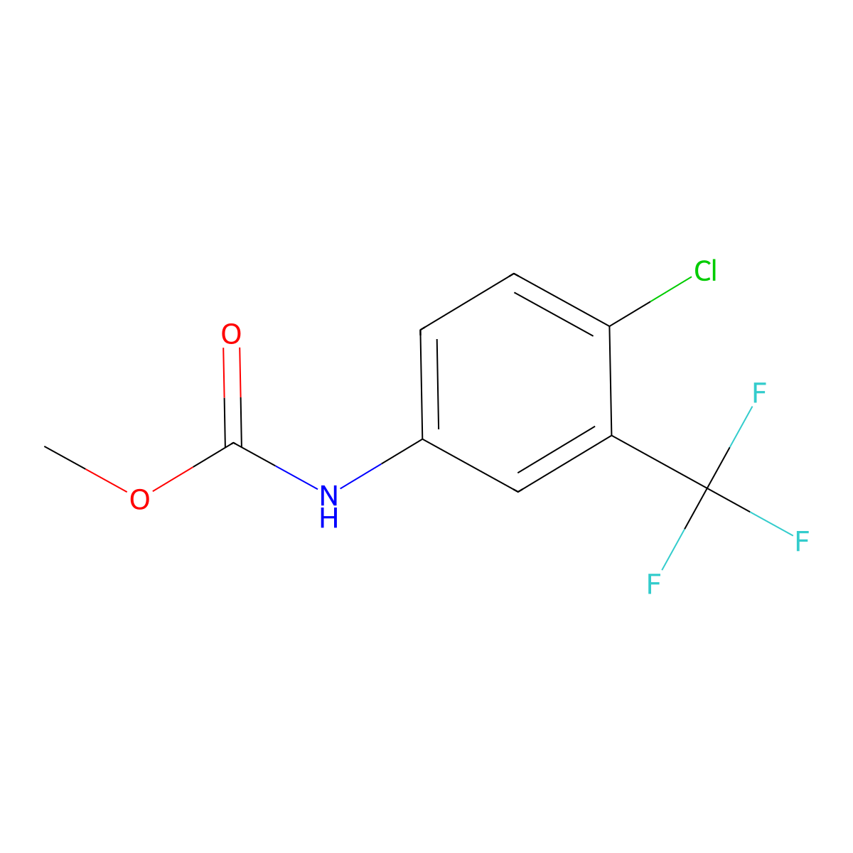 Methyl (4-chloro-3-trifluoromethylphenyl)carbamate molecular structure, CAS 19448-54-5